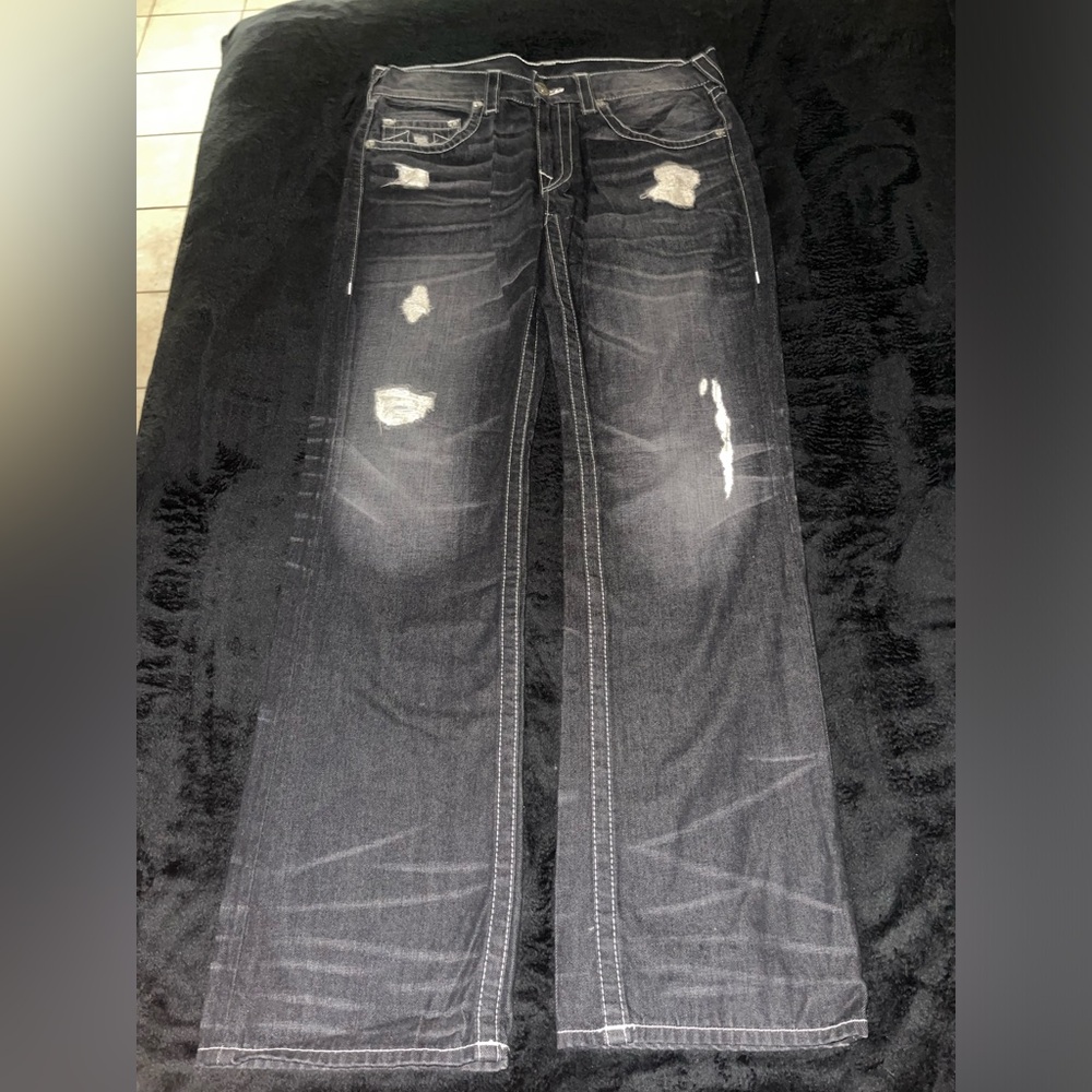 Distressed Black Women's Jeans